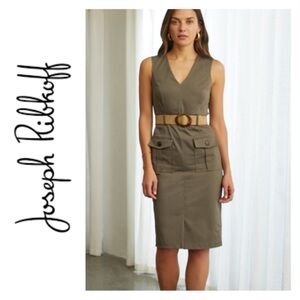 Joseph Ribkoff Khaki Belted Dress